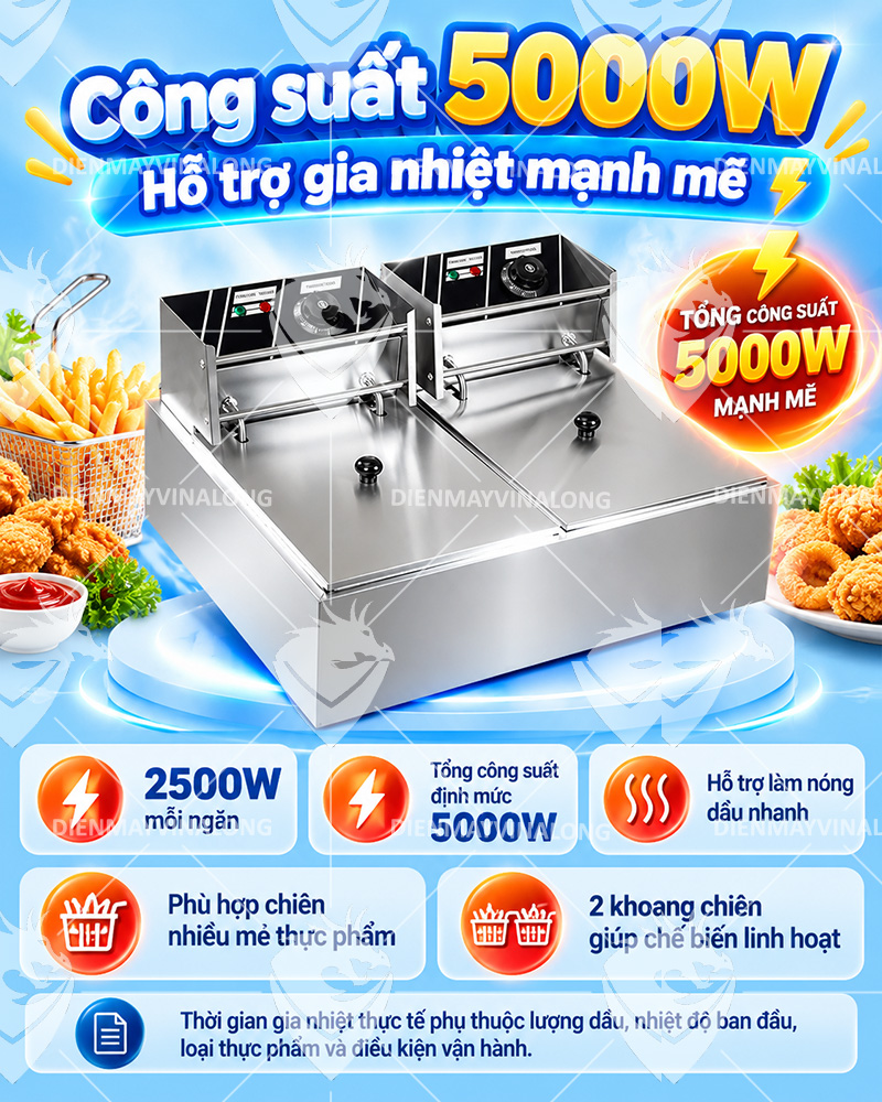 Bếp Chiên Nhúng Điện 2 Ngăn ZZJ-82