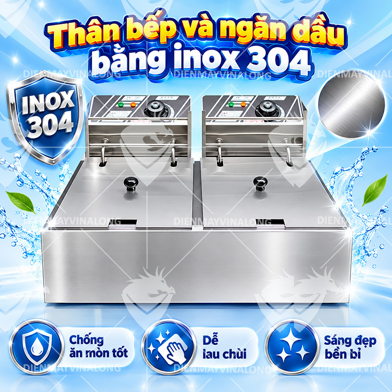 Bếp Chiên Nhúng Đơn 12L 2 Rổ