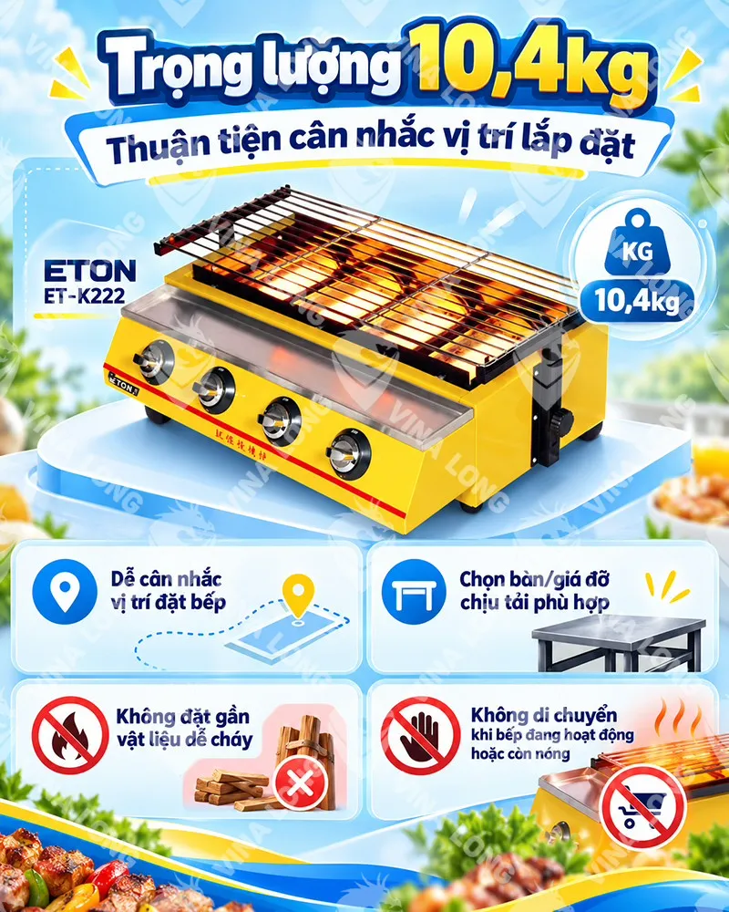Bếp Nướng Gas ETON ET-K222