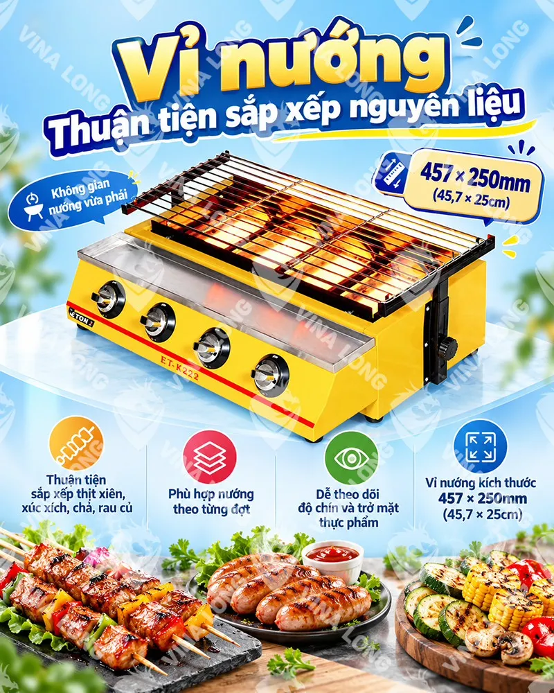 Bếp Nướng Gas ETON ET-K222