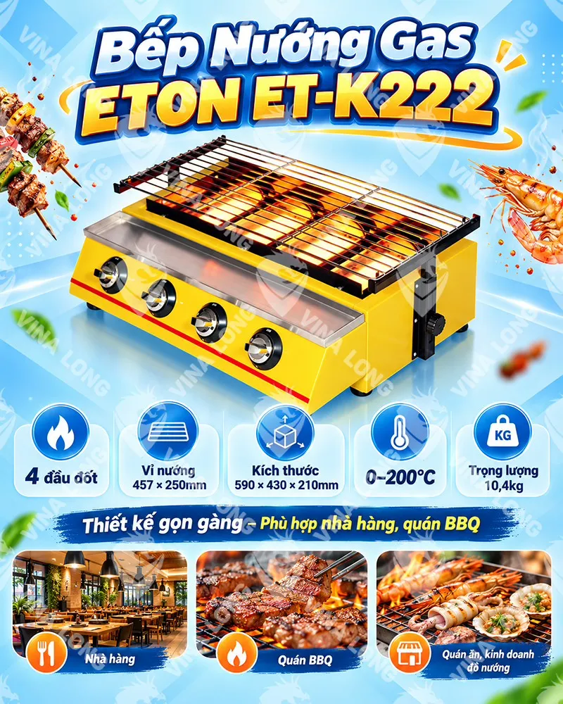 Bếp Nướng Gas ETON ET-K222