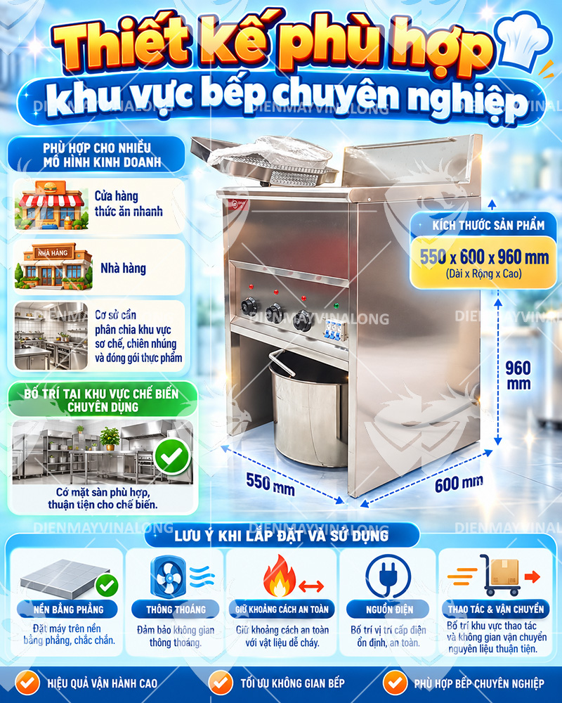 Bếp Chiên Điện Công Nghiệp 40 Lít