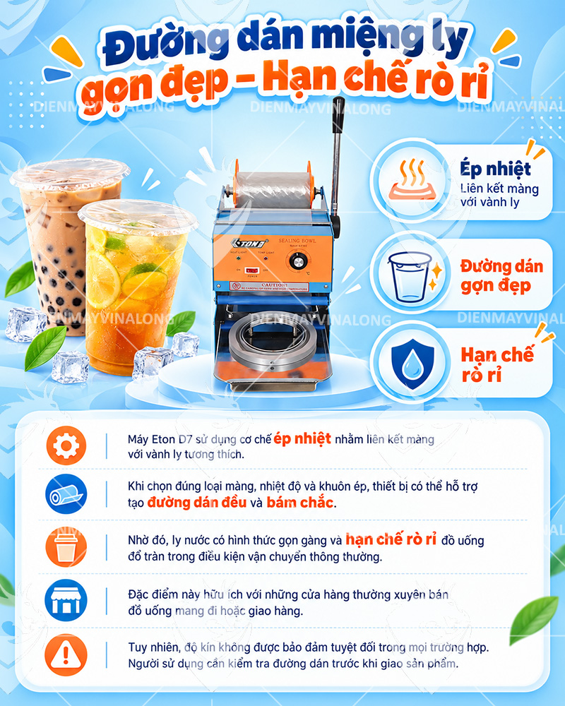 MÁY DÁN MIỆNG CỐC DẬP TAY ETON D7