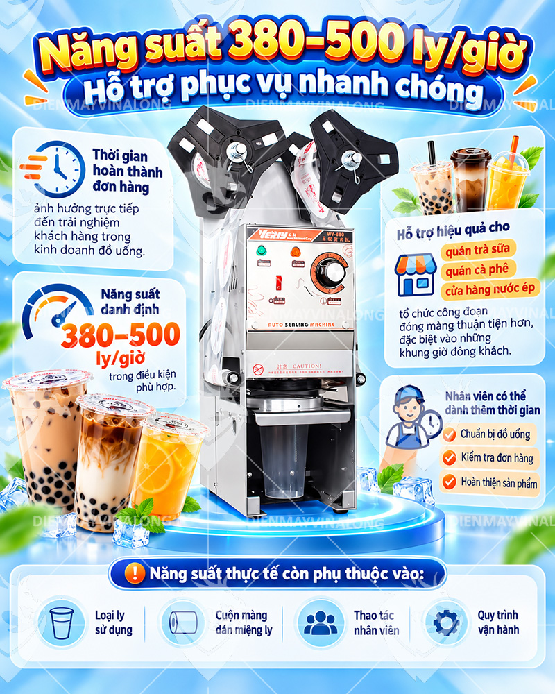 Máy Dán Miệng Ly Bán Tự Động WY-680