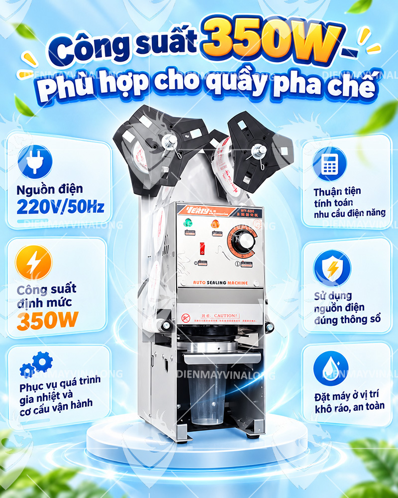 Máy Dán Miệng Ly Bán Tự Động WY-680