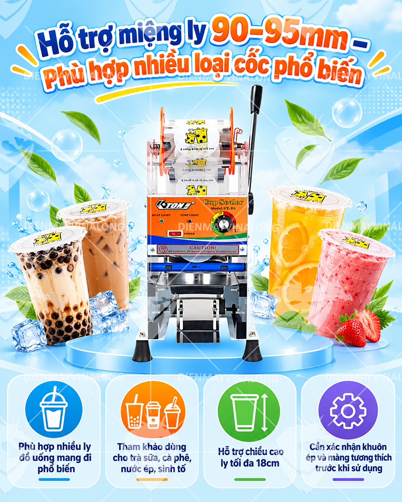 Máy Dập Ép Miệng Cốc Ly Bằng Tay ETON ET-B9