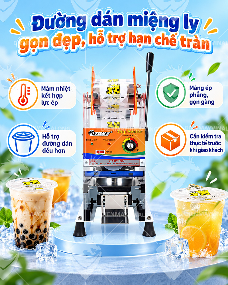 Máy Dập Ép Miệng Cốc Ly Bằng Tay ETON ET-B9