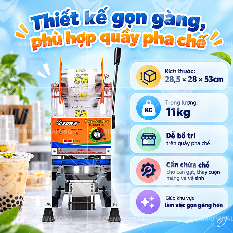 Máy Dập Ép Miệng Cốc Ly Bằng Tay ETON ET-B9
