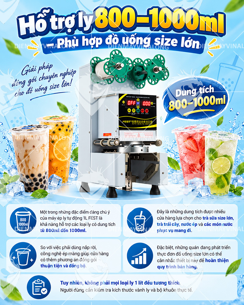 Máy ép ly tự động 1L FEST