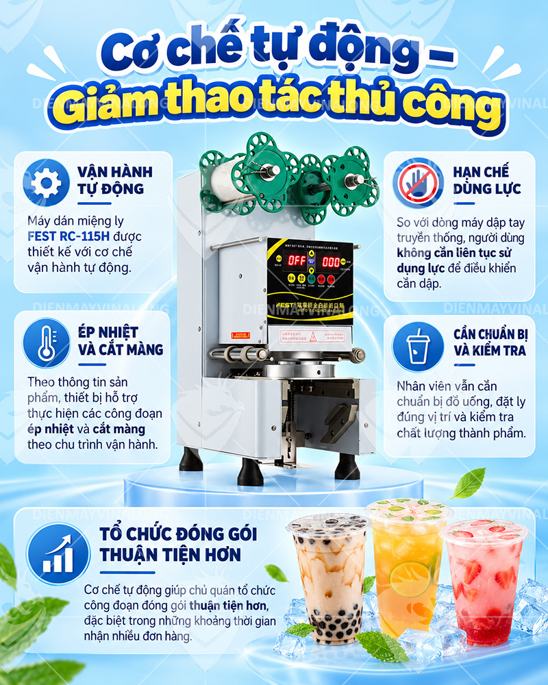 Máy ép ly tự động 1L FEST