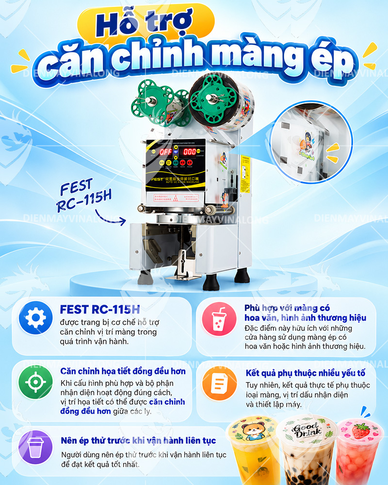 Máy ép ly tự động 1L FEST