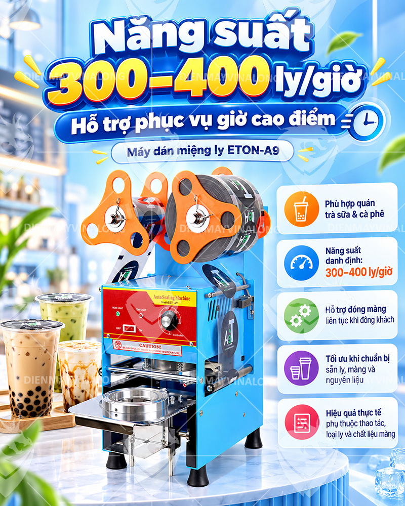 Máy Ép Miệng Ly Bán Tự Động ET-A9