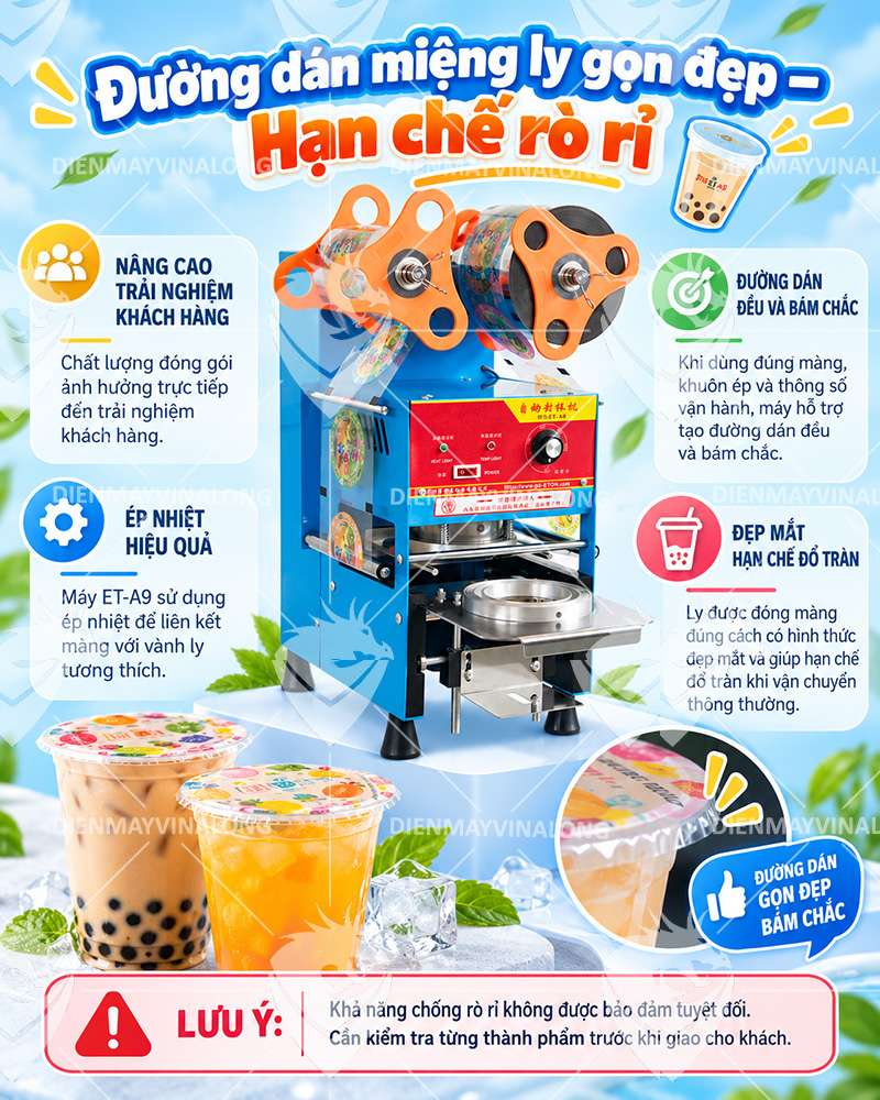 Máy Ép Miệng Ly Bán Tự Động ET-A9