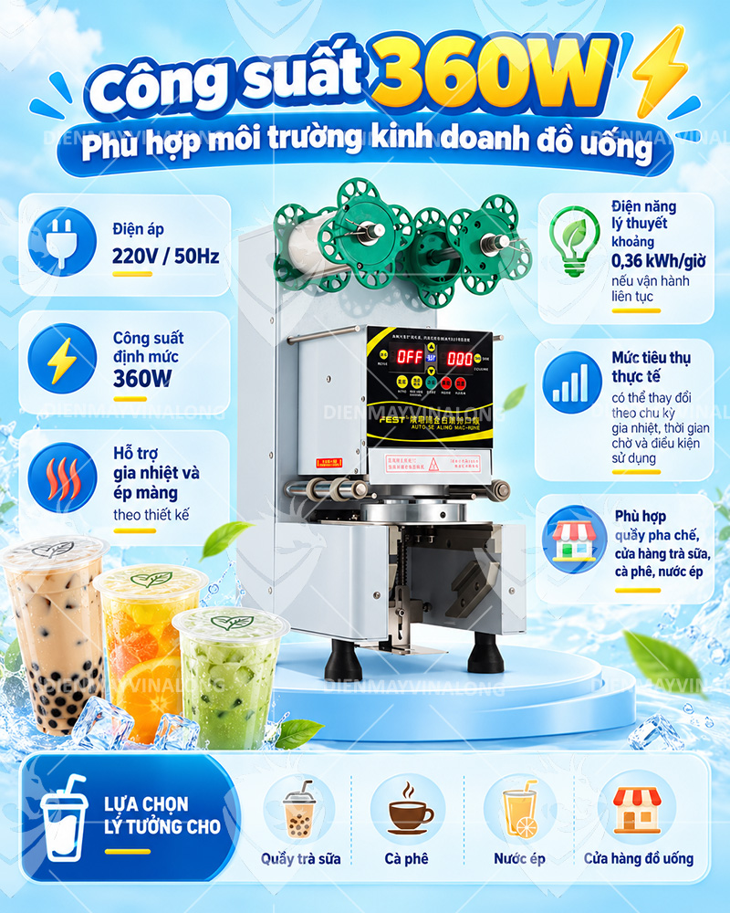 Máy Ép Miệng Ly Tự Động Hoàn Toàn FEST