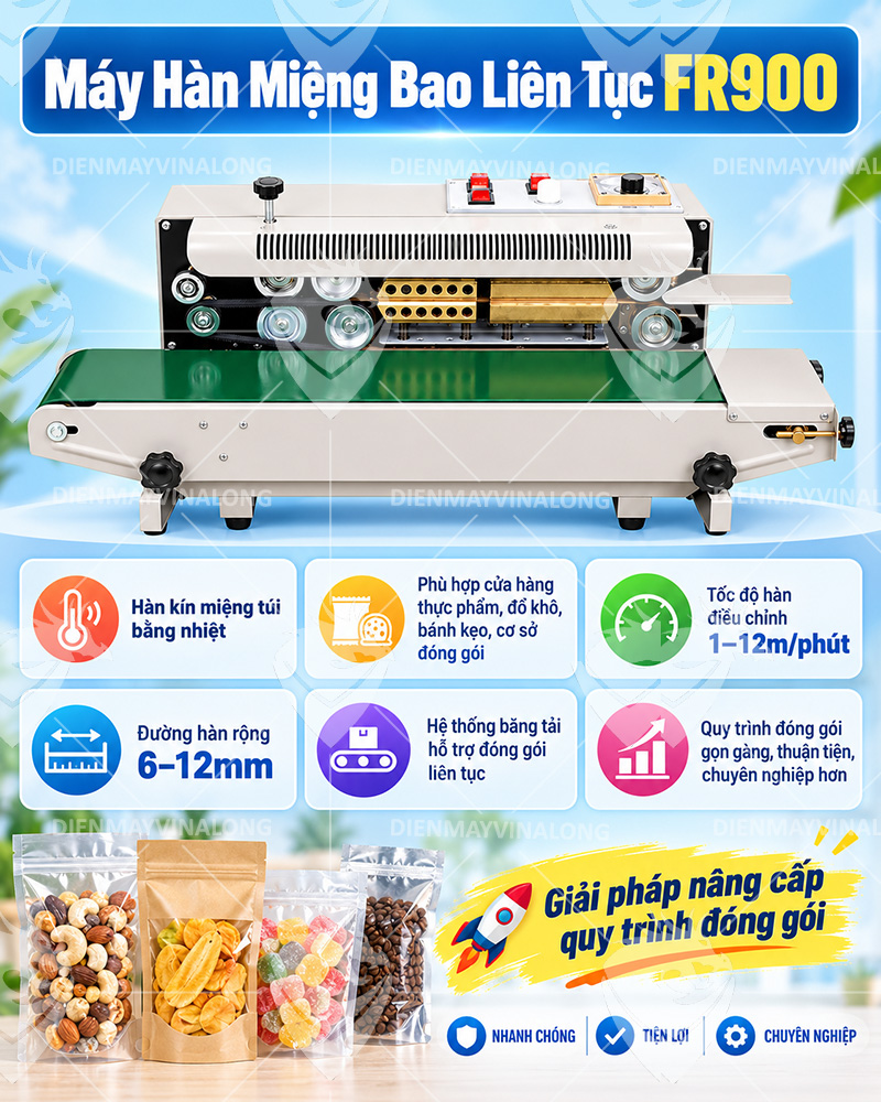 Máy hàn miệng bao liên tục FR900