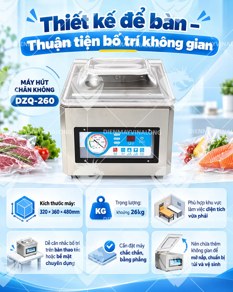 Máy Hút Chân Không Để Bàn DZQ-260