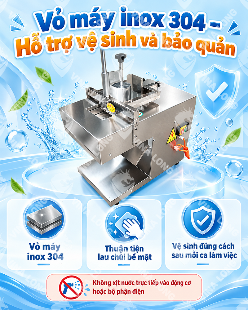 Máy thái thịt đông tự động VINALONG 130TD