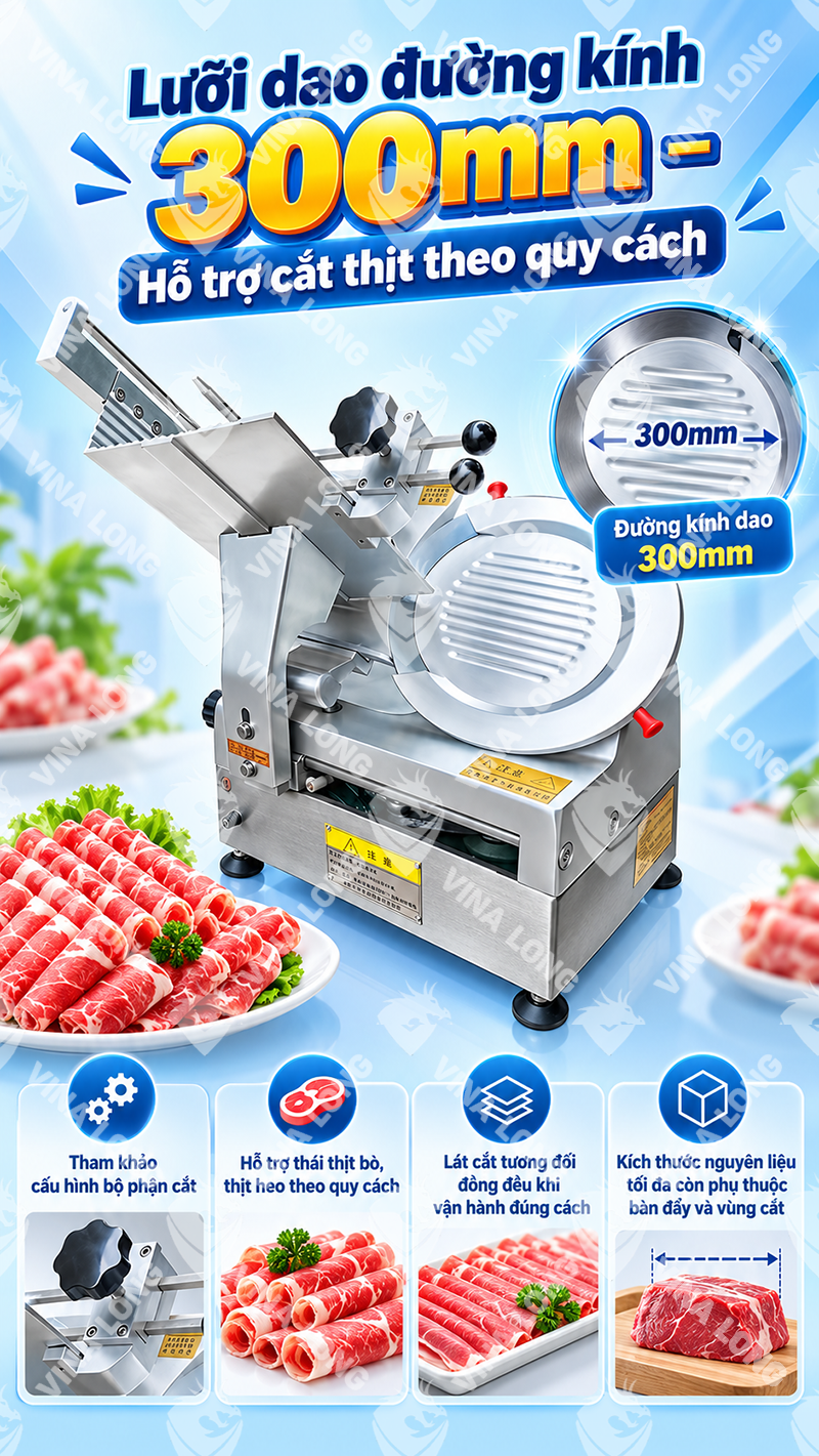 Máy Thái Thịt Tự Động Vinalong VN300