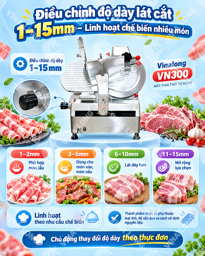 Máy Thái Thịt Tự Động Vinalong VN300