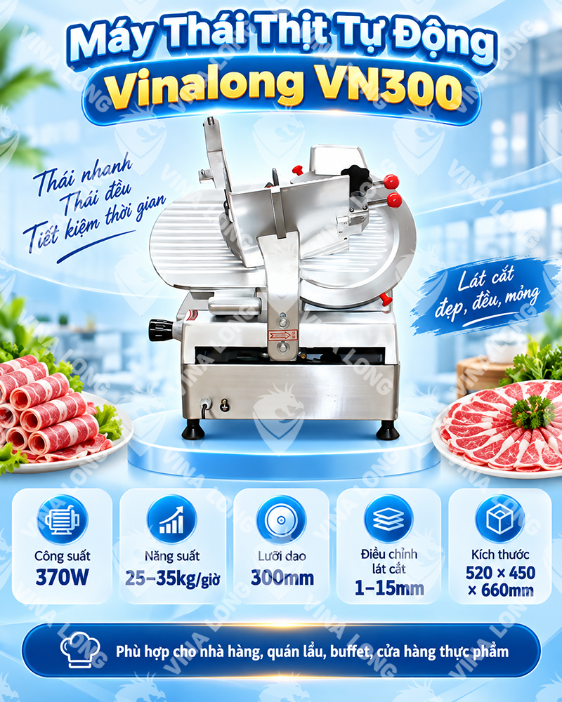 Máy Thái Thịt Tự Động Vinalong VN300