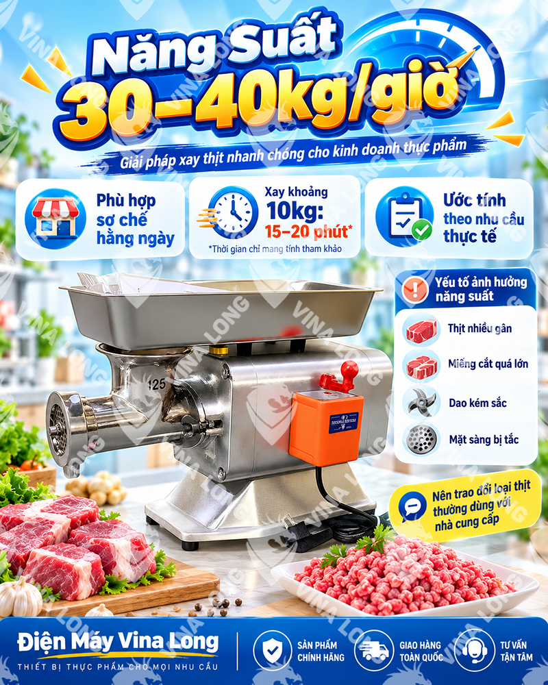 Máy Xay Thịt ATS 12 Chính hãng