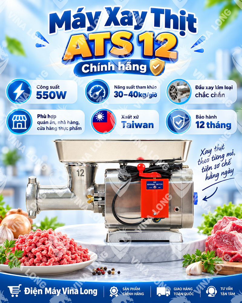 Máy Xay Thịt ATS 12 Chính hãng