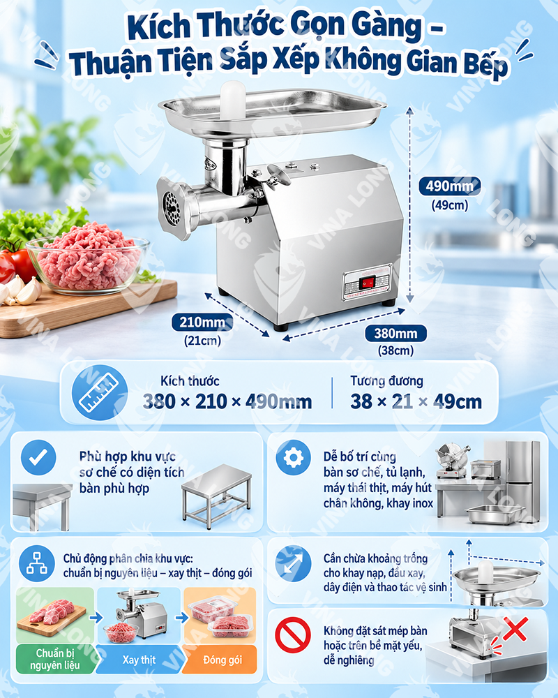 Máy xay thịt MK-12 inox