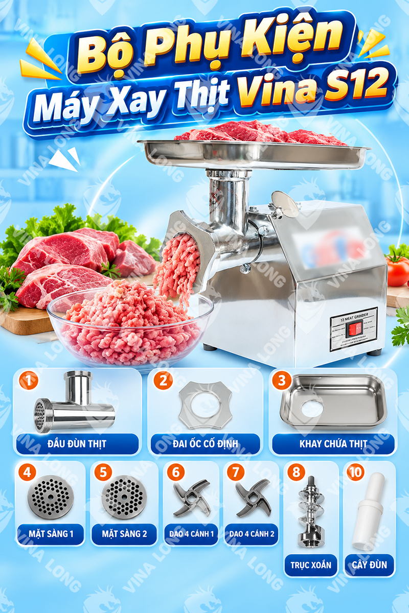 máy xay thịt Vina S12