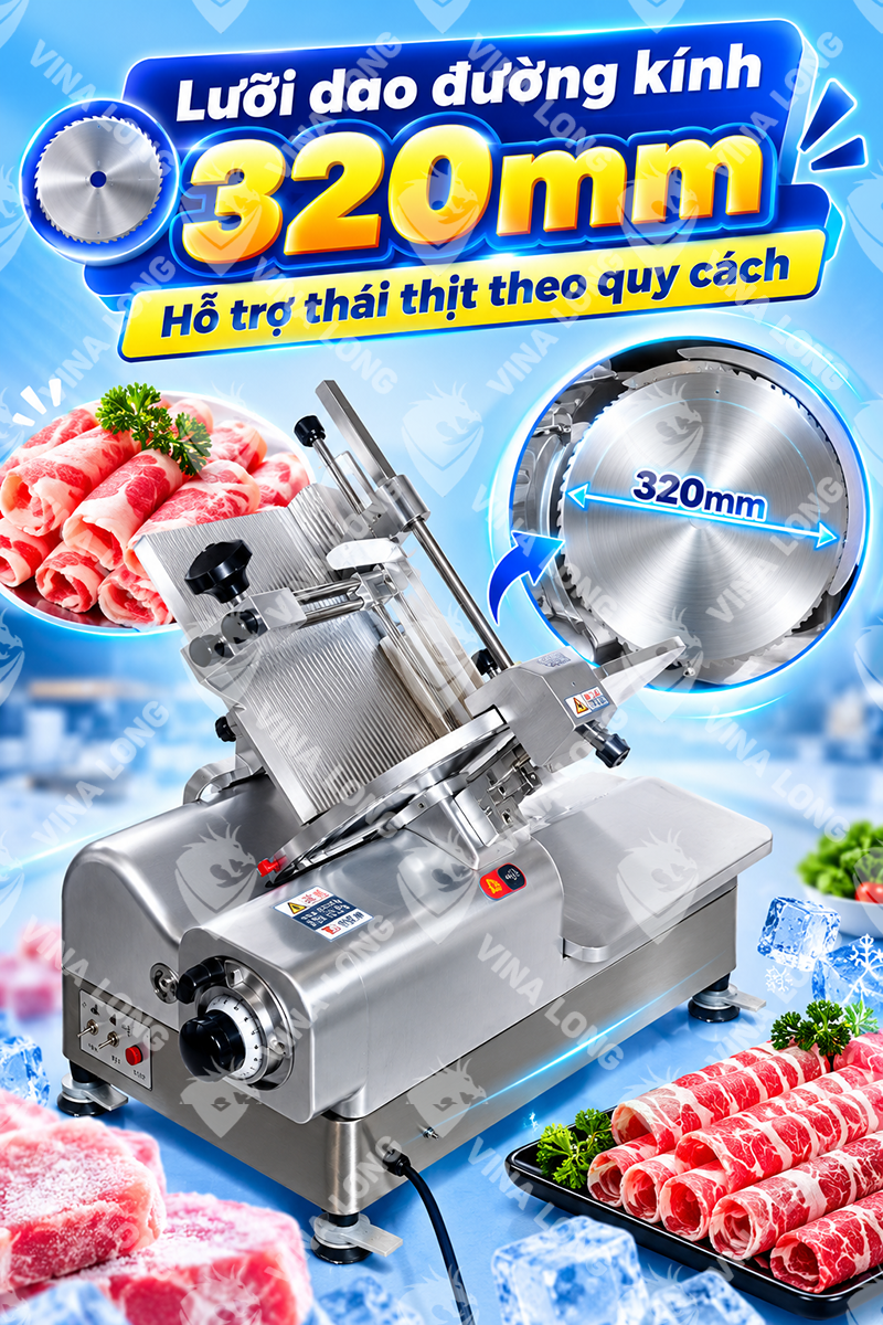 Máy Thái Thịt Đông Lạnh Tự Động VN-320