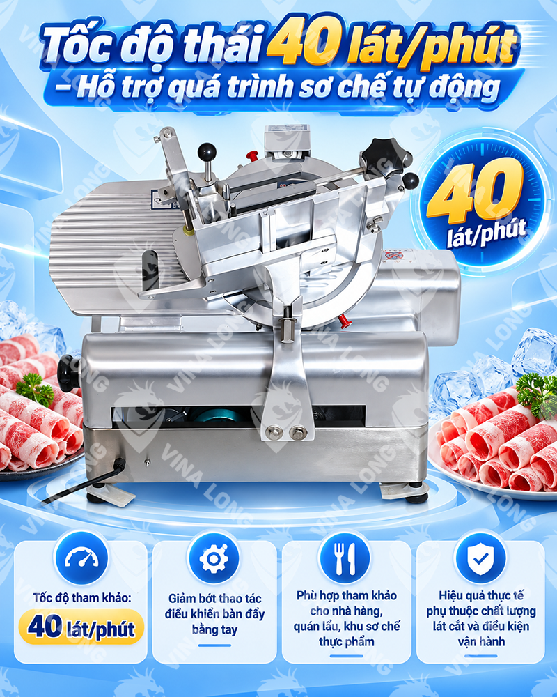 Máy Thái Thịt Đông Lạnh Tự Động VN-320