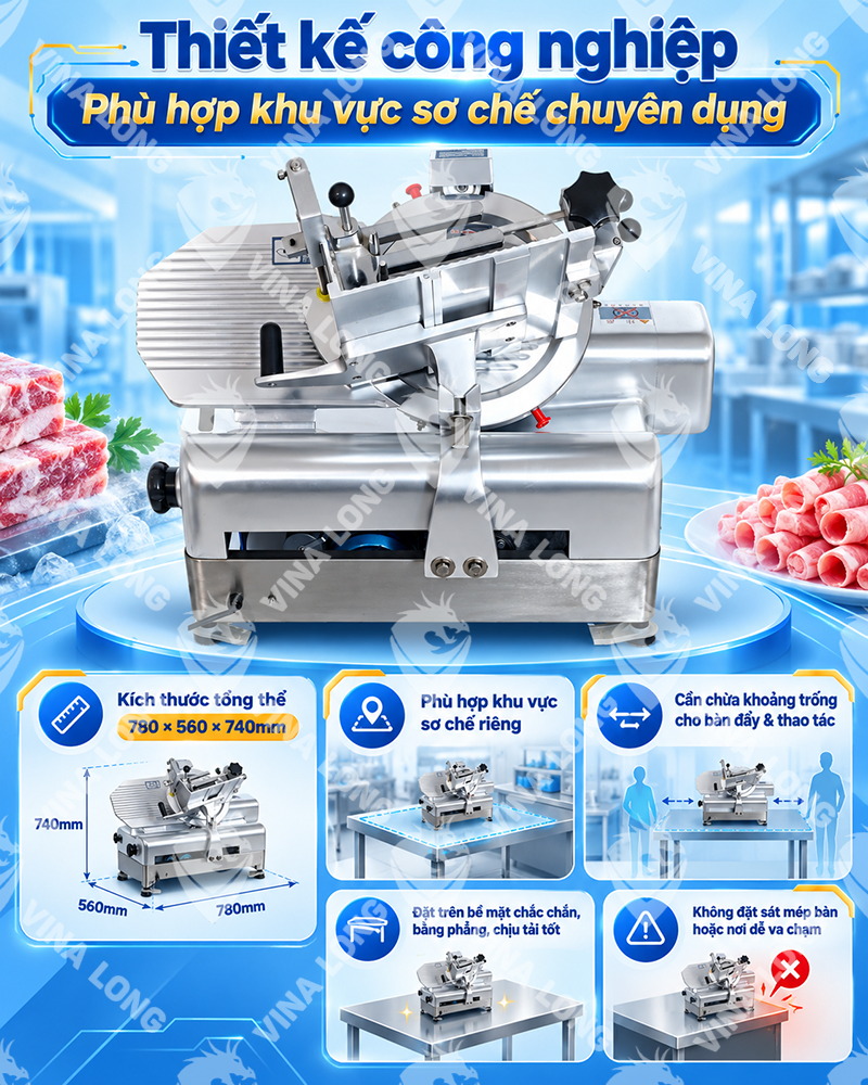 Máy Thái Thịt Đông Lạnh Tự Động VN-320