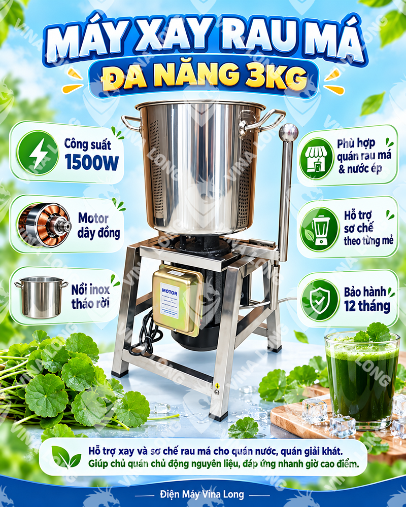 MÁY XAY RAU MÁ ĐA NĂNG 3KG