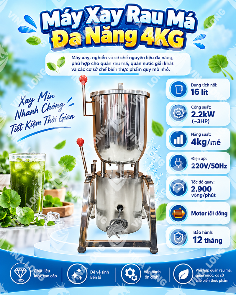 MÁY XAY RAU MÁ ĐA NĂNG 4KG