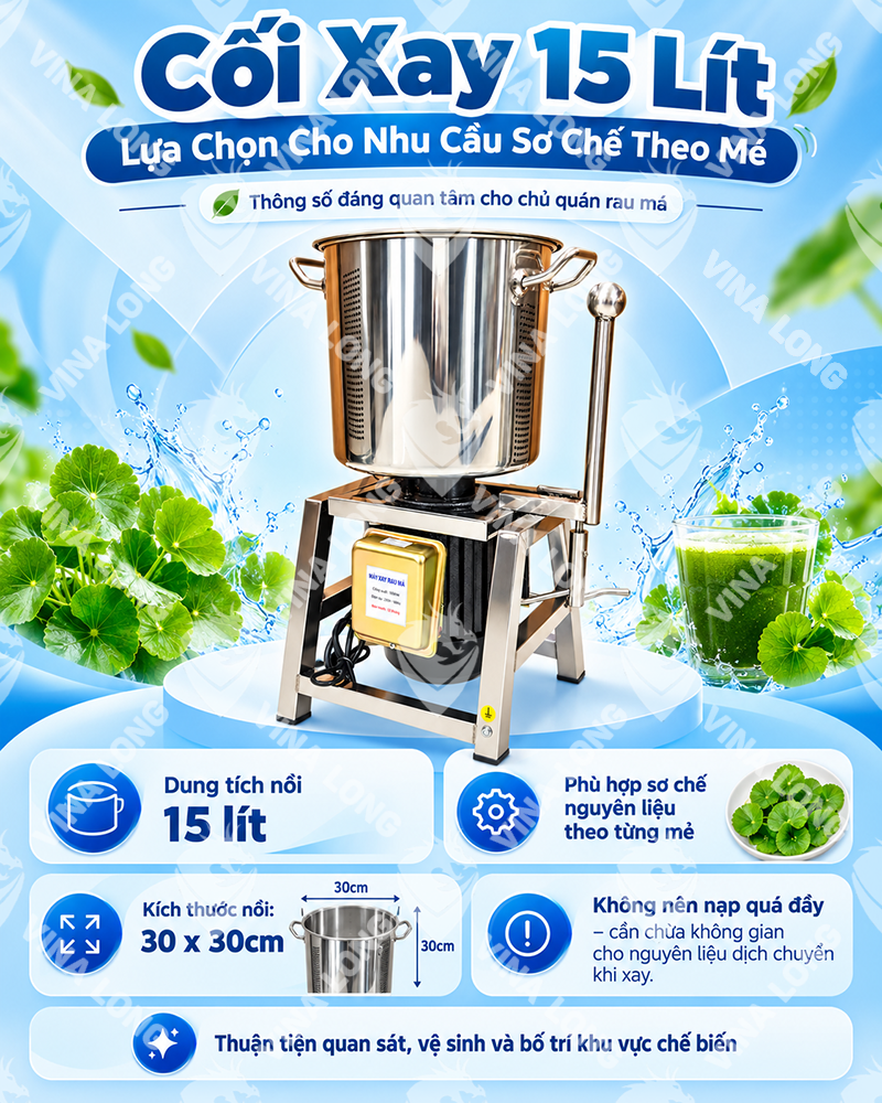 Máy Xay Rau Má Đa Năng 4KG Công Suất 2.2KW