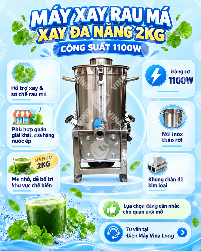 MÁY XAY RAU MÁ XAY ĐA NĂNG 2KG CÔNG SUẤT 1100W
