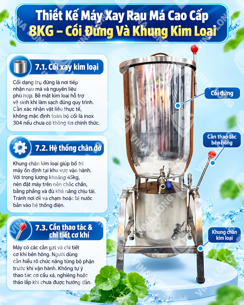 MÁY XAY RAU MÁ XAY ĐA NĂNG CAO CẤP 8KG