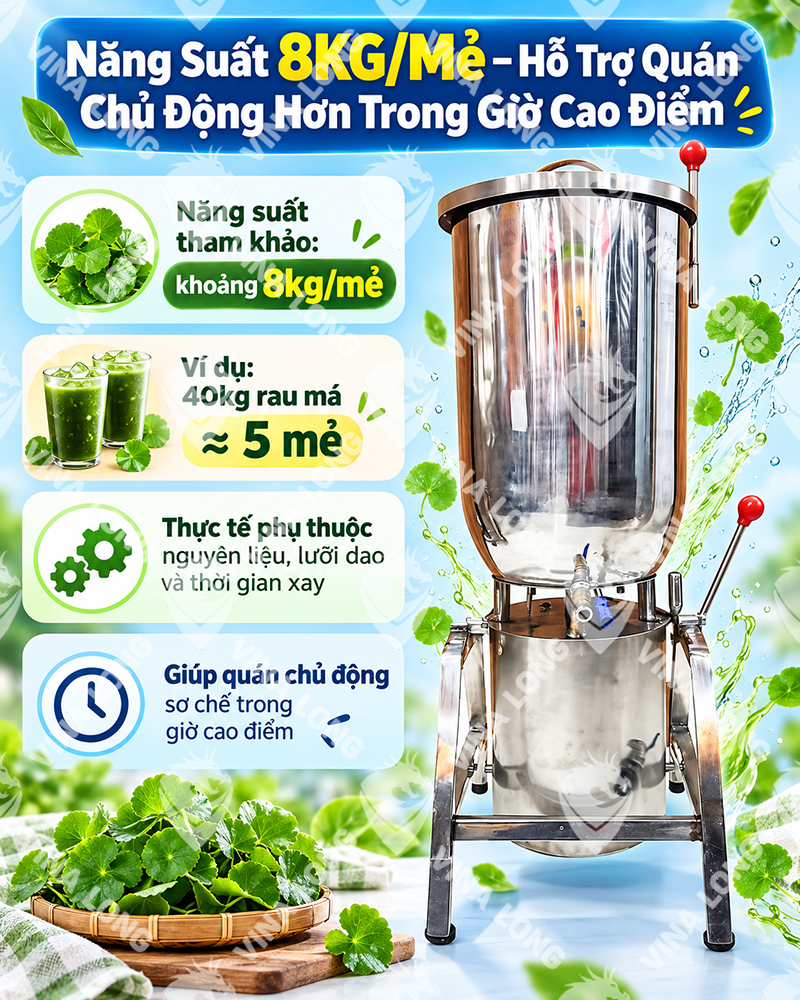 MÁY XAY RAU MÁ XAY ĐA NĂNG CAO CẤP 8KG