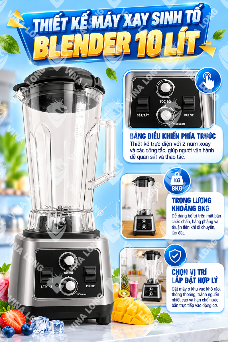 Máy Xay Sinh Tố Blender 10Lít