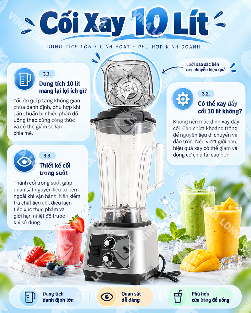 Máy Xay Sinh Tố Blender 10Lít