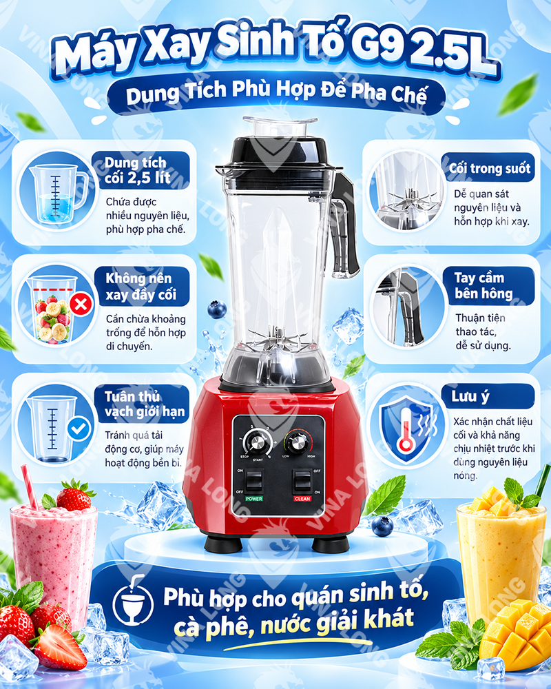 Máy Xay Sinh Tố G9 2.5L