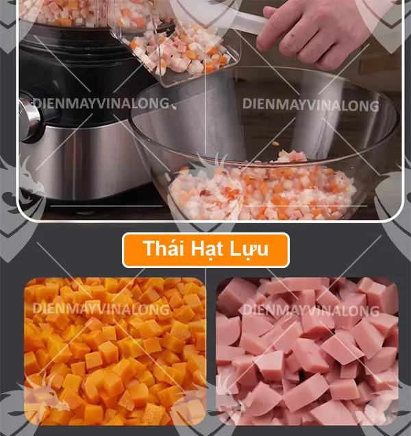 Máy thái rau củ DE-4119 thái hạt lựu