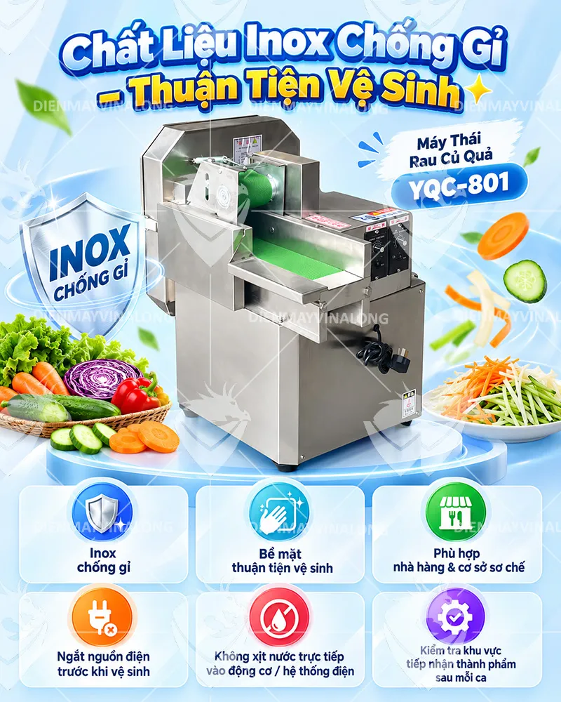 Máy thái rau củ quả YQC-801