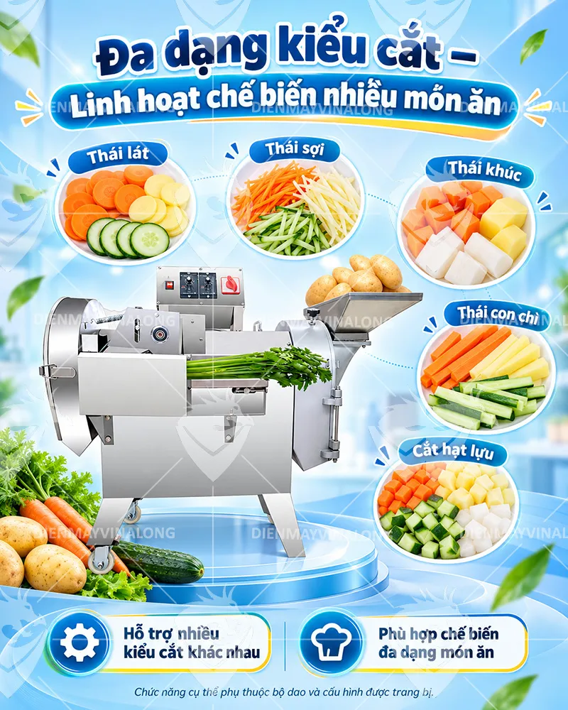 Máy thái rau củ quả công nghiệp YQC 803