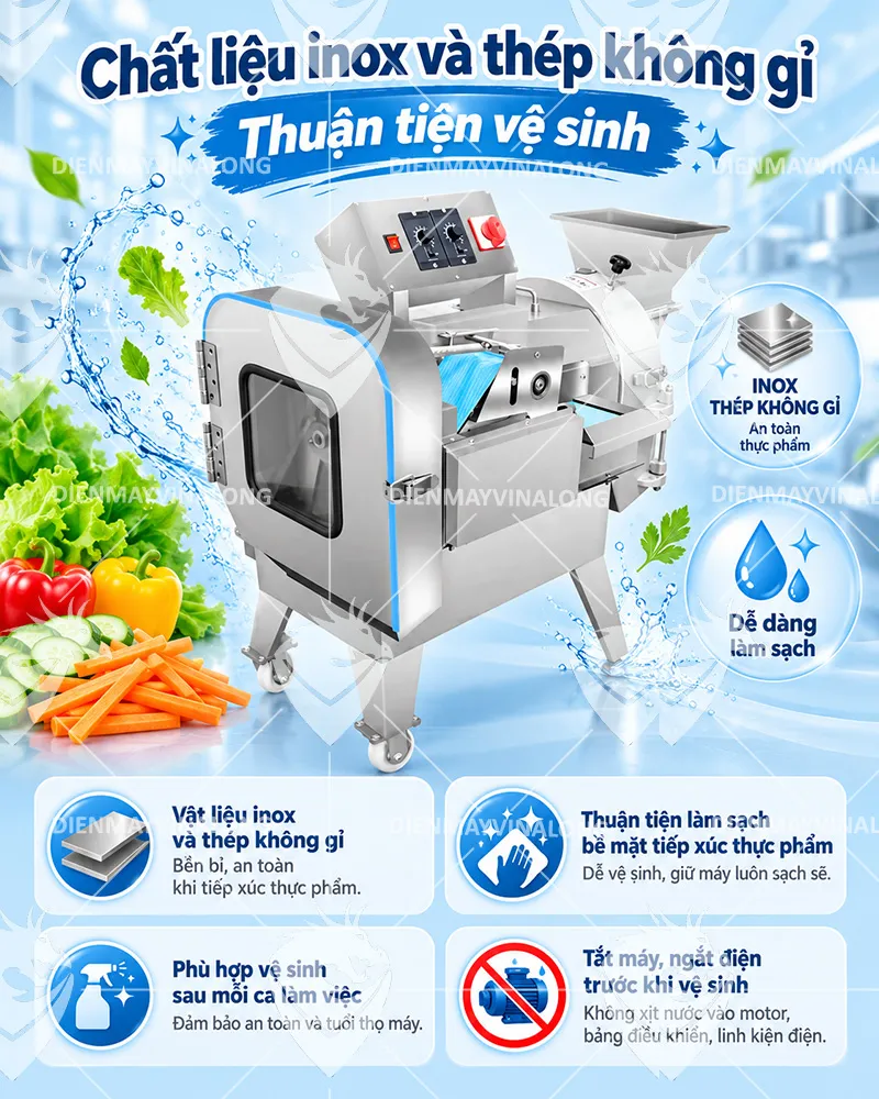 Máy thái rau củ quả công nghiệp YQC 803