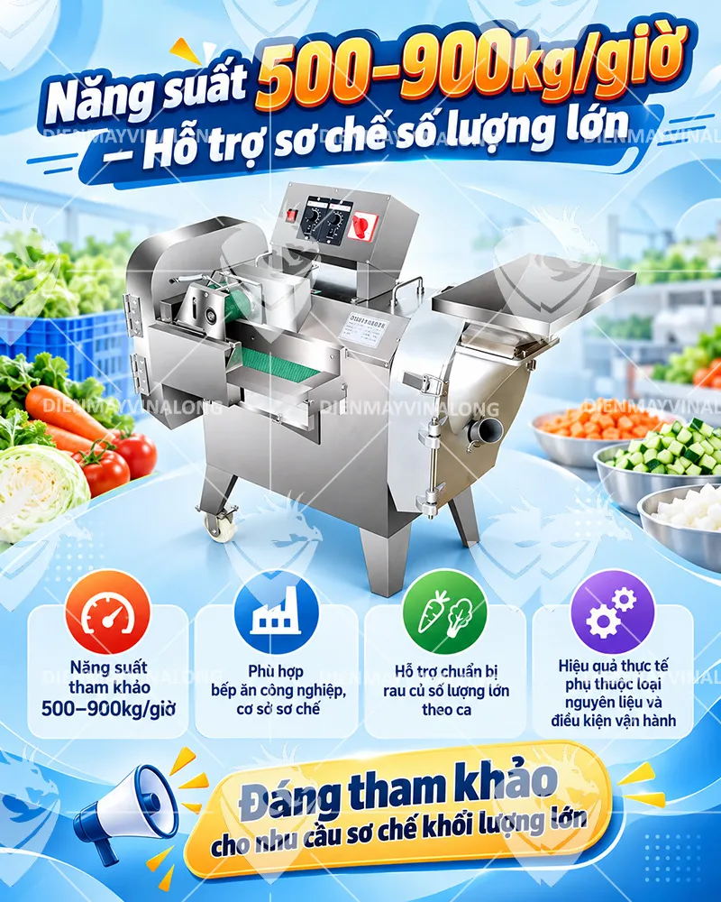 Máy thái rau củ quả công nghiệp YQC 803
