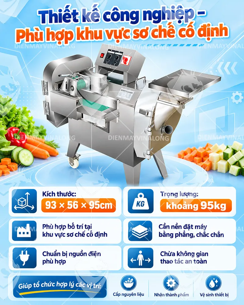 Máy thái rau củ quả công nghiệp YQC 803
