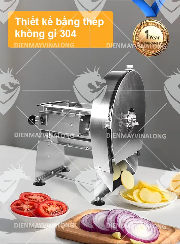 Máy thái rau củ quả Mini đa năng HL02 bằng thép khong gỉ