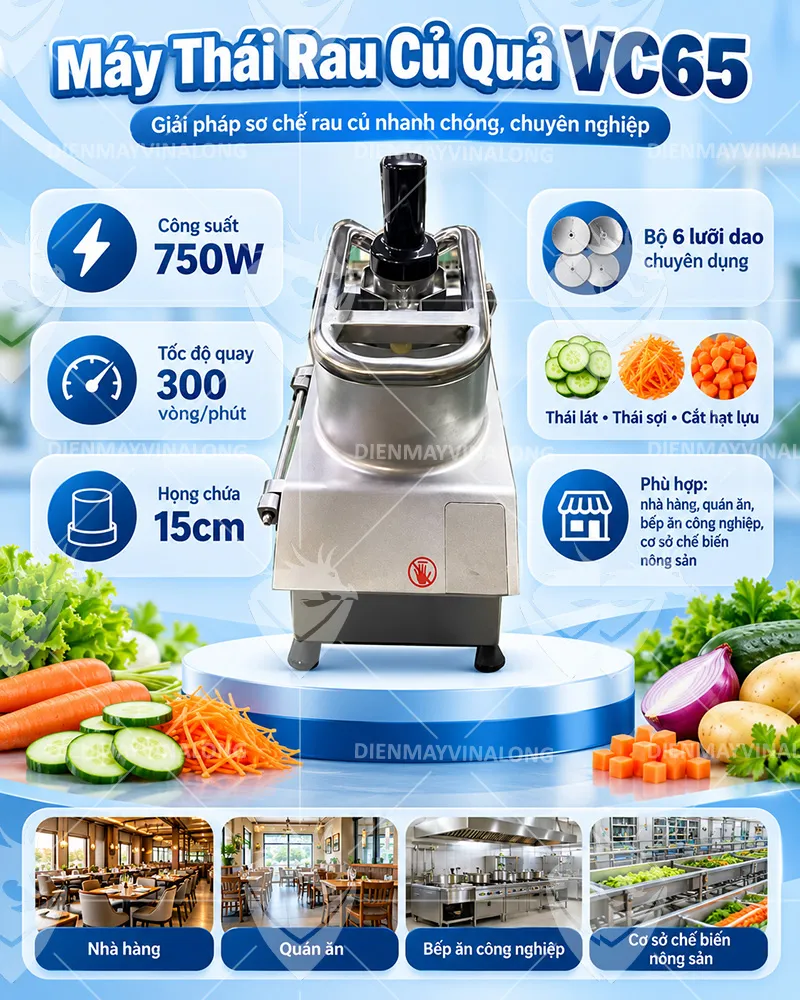 Máy Thái Rau Củ Quả VC65