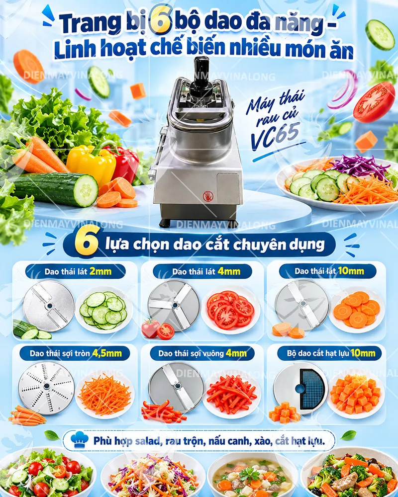 Máy Thái Rau Củ Quả VC65