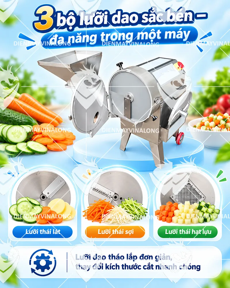 Máy thái rau củ công nghiệp YQC-802